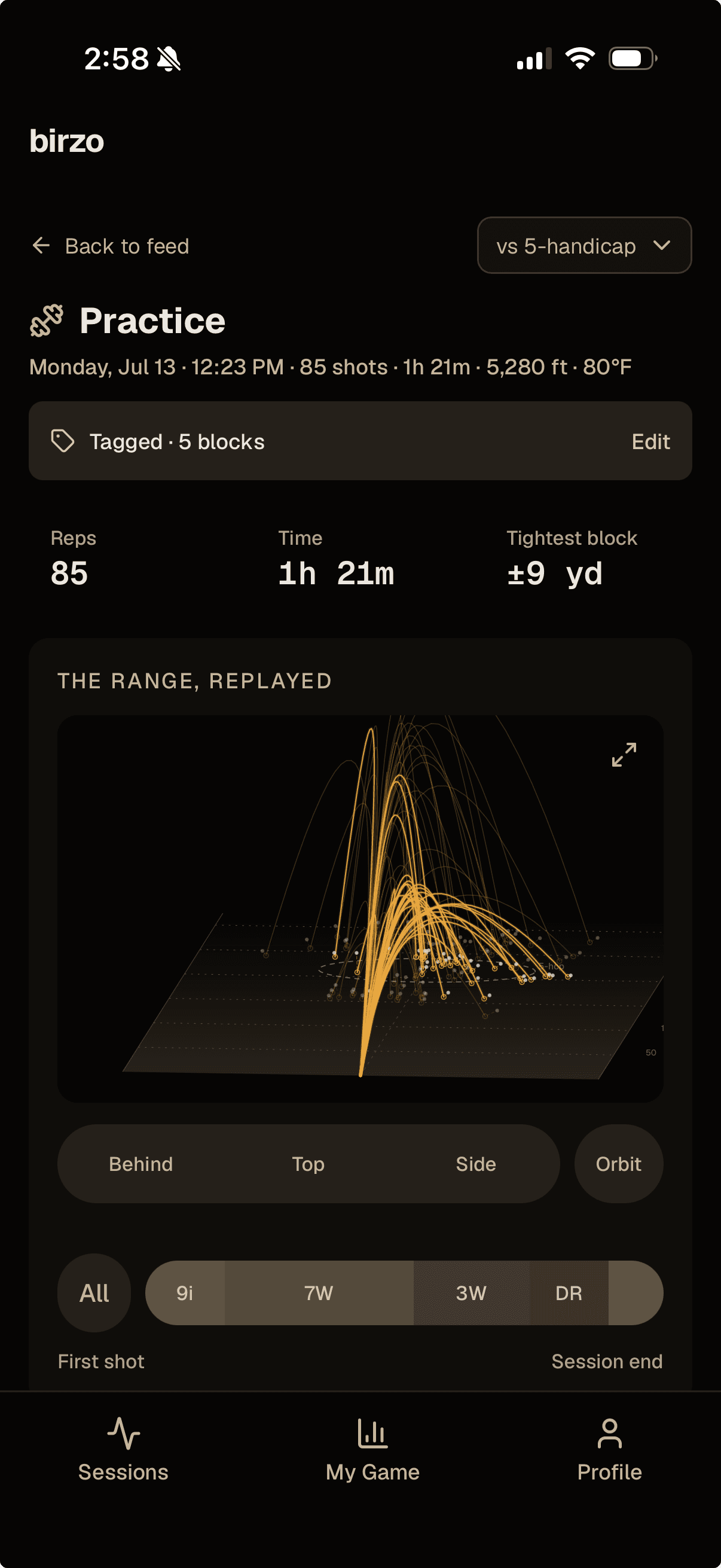 A practice session on a phone